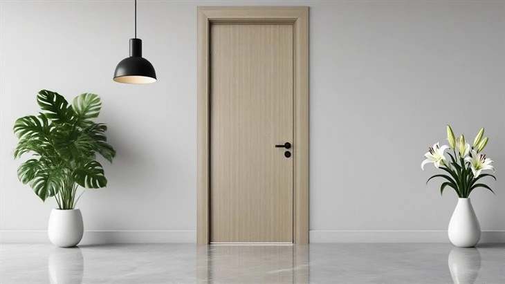 Waterproof Walnut Grain WPC Qhov Rooj Rau Tsev so & Tsev
